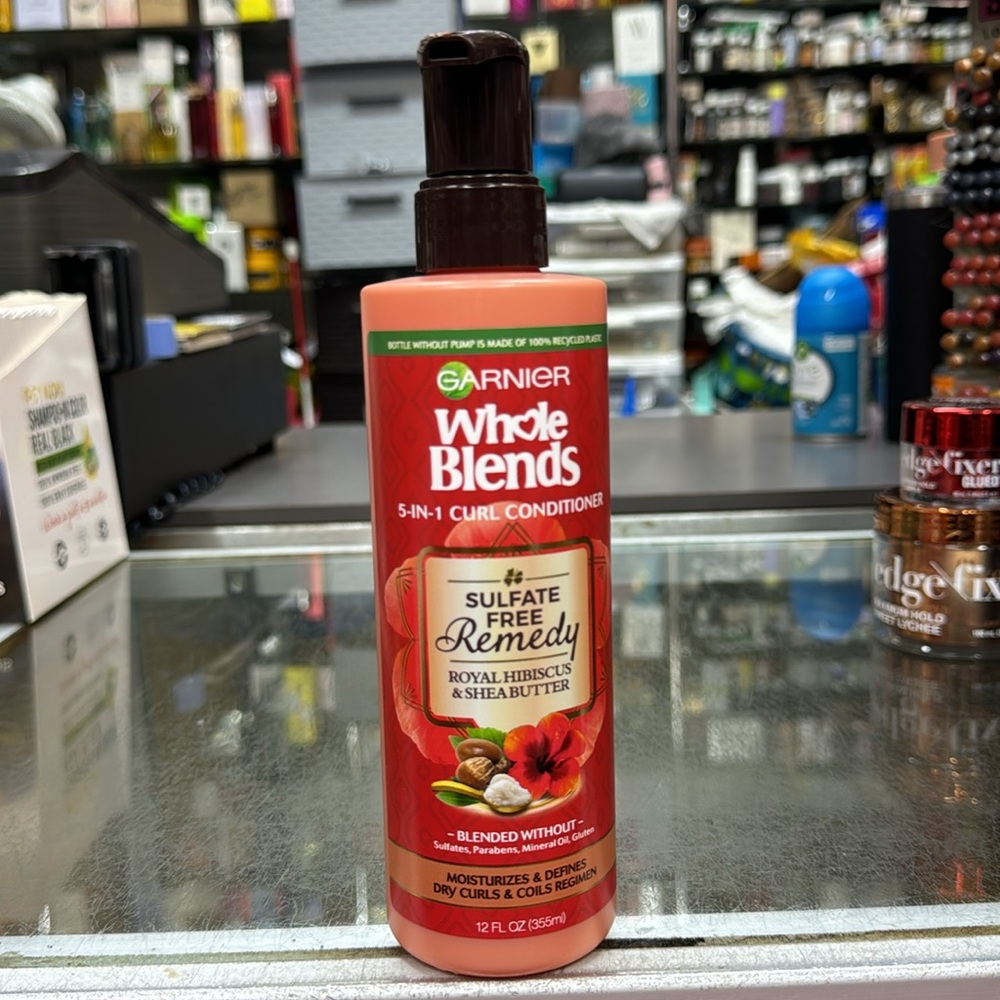 Garnier Whole Blends Sulfate Free Hibiscus & Shea Butter Curl Conditioner 12 oz